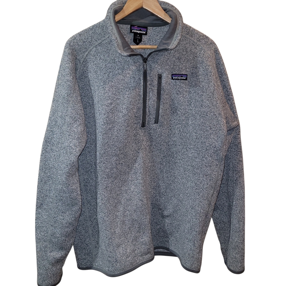 Patagonia Gray Heather Quarter-Zip Fleece Pullover